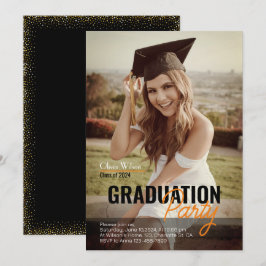 Modern mall för inbjudan till fotoStudentfest