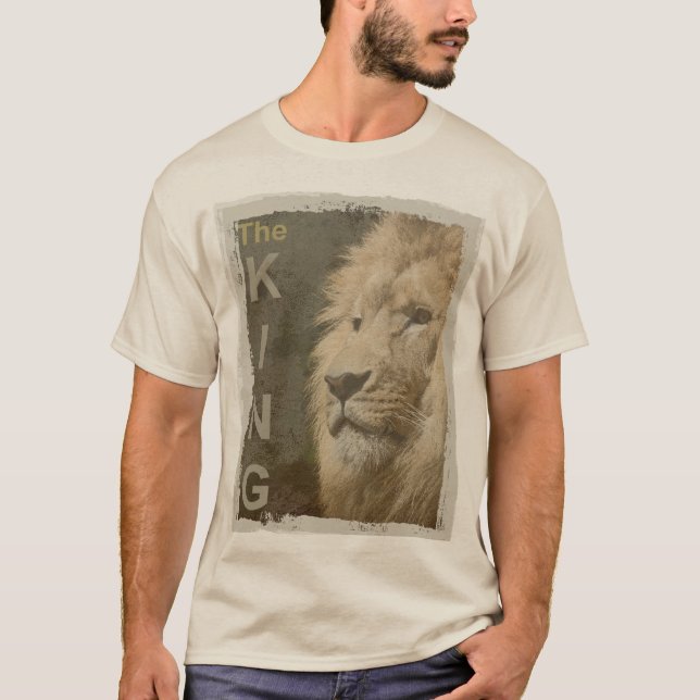 Modern mall för Lejon Elegant för Anpassningsbar S T Shirt (Framsida)