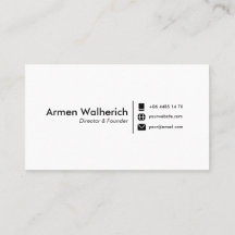 Modern mall för minimalistiska Affärskort