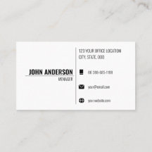 Modern mall för minimalistiska Affärskort