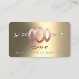 Modern mall för övertoningsmetall Guld Visitkort