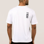 Modern mall för personlig Sport Tillbaka Skriv ut  T Shirt<br><div class="desc">Lägg till din text här Modern Back Design Print Template Manar Sport-Tek Competitor Activewear White T-Shirt.</div>