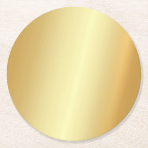 Modern mall för tom Elegant i Faux Guld Underlägg Papper Rund