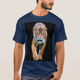 Modern mall för Trendig av marint blå Färg-tiger T Shirt