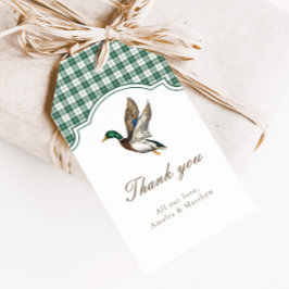 Modern Mallard Duck Neutral Baby Shower Favor Presentetikett