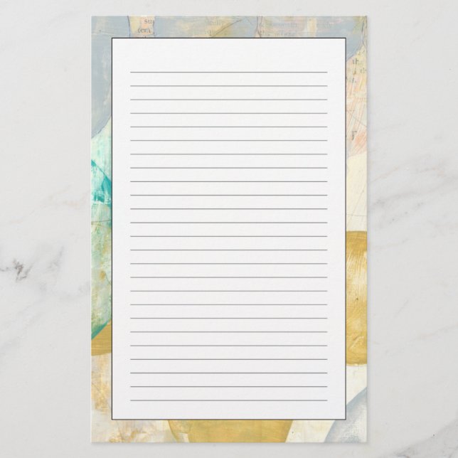 Modern målning av Abstrakt på tidningspapper Brevpapper (Framsida)