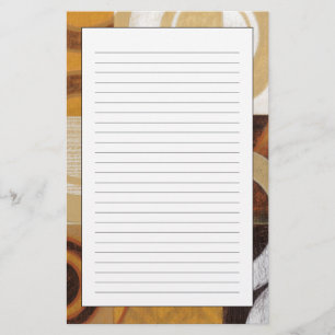 Modern målning med cirkelformad Mönster Brevpapper