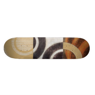 Modern målning med cirkelformad Mönster Old School Skateboard Bräda 21,6 Cm