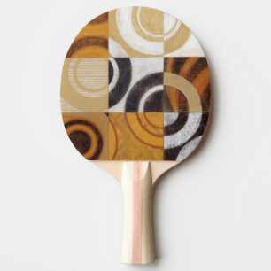 Modern målning med cirkelformad Mönster Pingisracket