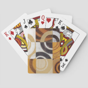 Modern målning med cirkulärt Mönster Casinokort