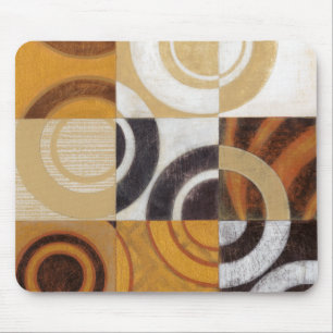 Modern målning med cirkulärt Mönster Musmatta