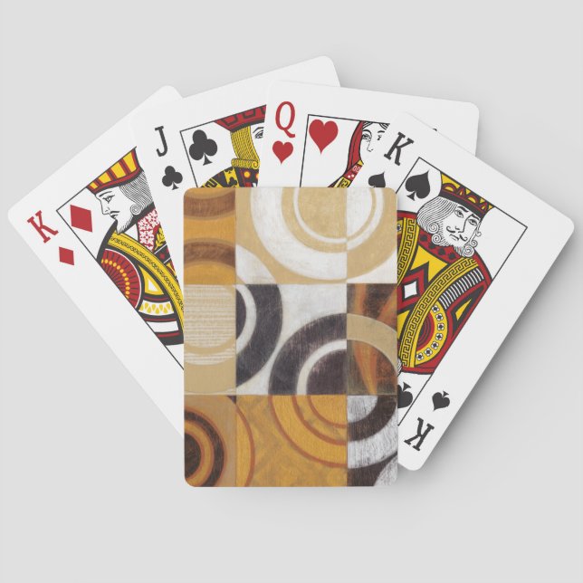 Modern målning med cirkulärt Mönster Spel Kort (Baksidan)