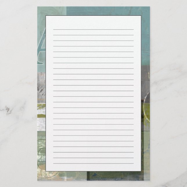 Modern målning med tilldelade Brev Brevpapper (Framsida)