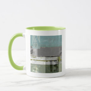 Modern målning med tilldelade Brev Mugg
