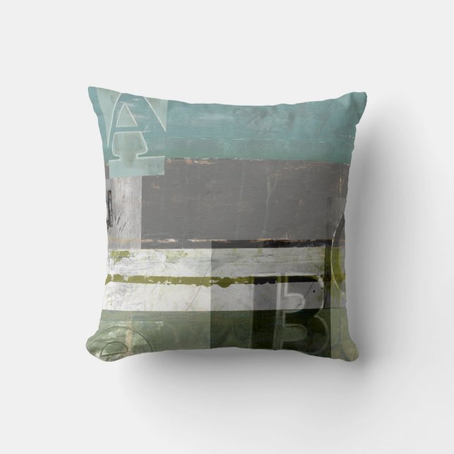 Modern målning med tilldelat Brev Kudde (Framsida)