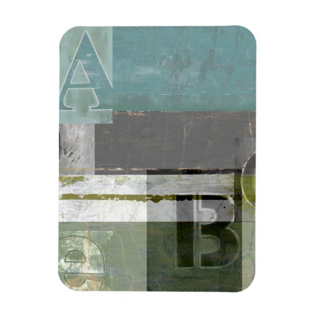 Modern målning med tilldelat Brev Magnet (Vertikal)