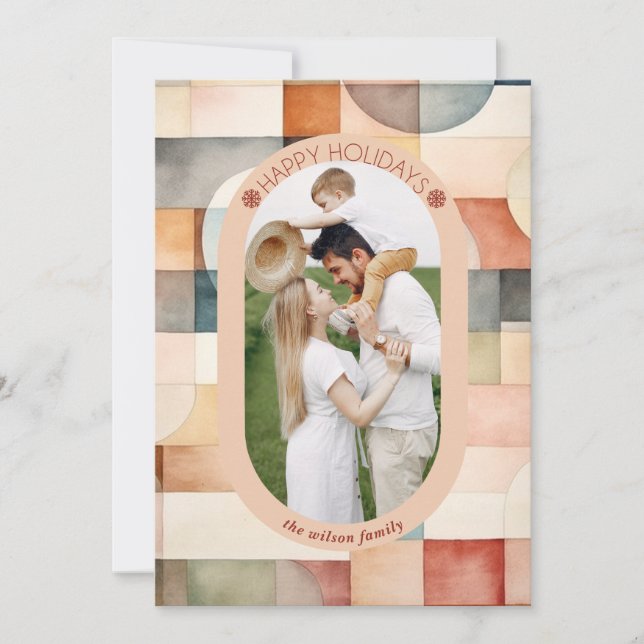 Modern målningsfoto för konstnärlig Abstrakt Julkort (Framsida)