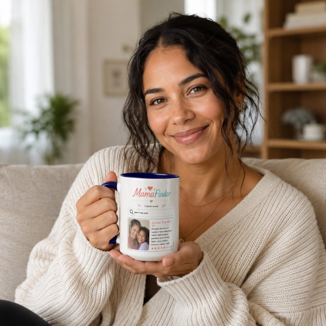 Modern Mama Finder Foto Profil Design Mugg (Modern Mama Finder Photo Profile Design Mug
)