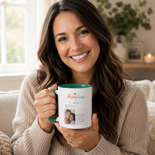 Modern Mama Finder Foto Profil Design Mugg (Modern Mama Finder Photo Profile Design Mug
)