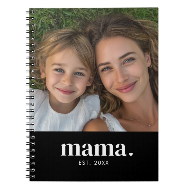 Modern Mama Foto Anteckningsbok (Framsidan)