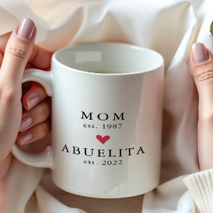 Modern Mamma Abuelita År Est. Kaffe Mugg