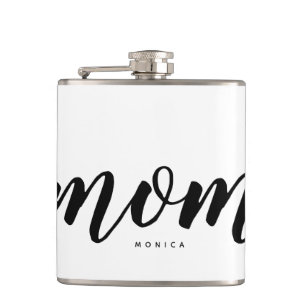 Modern Mamma Black and White-Personlig Fickplunta