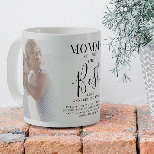 Modern 'MAMMA' du är den bästa Foto minnessak Kaffemugg (Skapare uppladdad)