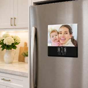 Modern mamma etablerad bild magnet