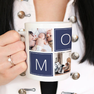 Modern Mamma Foto Collage Skräddarsydd Jättekaffek Jumbo Mugg