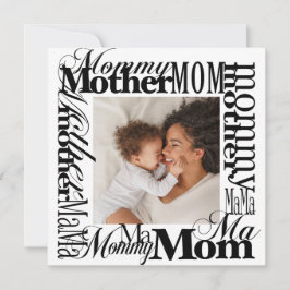 Modern Mamma-fotokort för Mamma i Mamma Mors dag