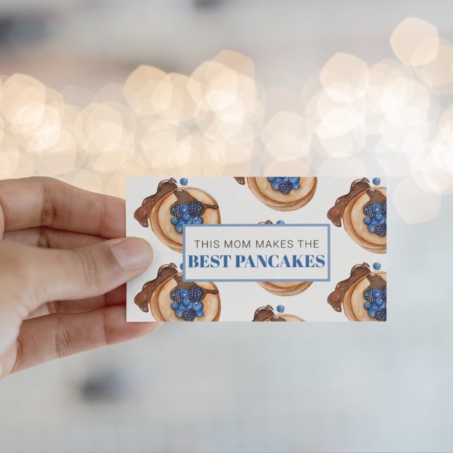 Modern Mamma gör Best Pancakes Gift Visitkort (Skapare uppladdad)