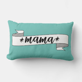 Modern mamma i blått och vitt lumbarkudde
