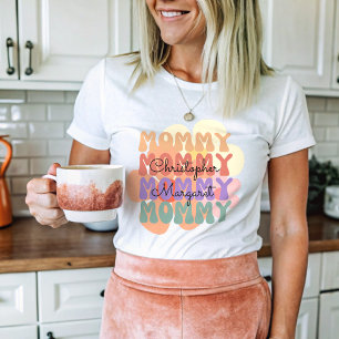 Modern Mamma Kids Namn Mors dag Gift T Shirt