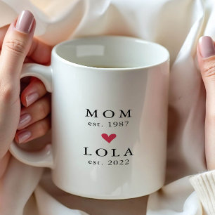 Modern Mamma Lola År Est. Kaffemug Kaffemugg