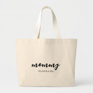 Modern Mamma Mamma Kids Namn Mors dag Jumbo Tygkasse