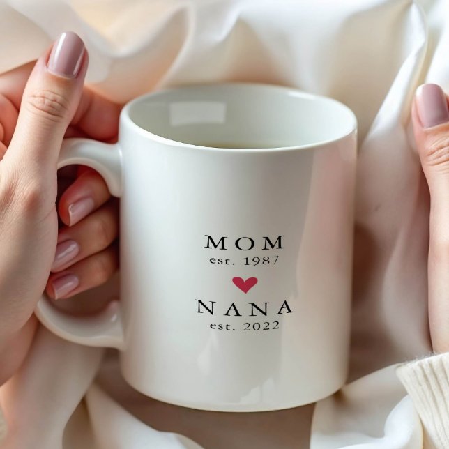 Modern Mamma | Mormor År Est. Kaffemugge Kaffemugg (Skapare uppladdad)