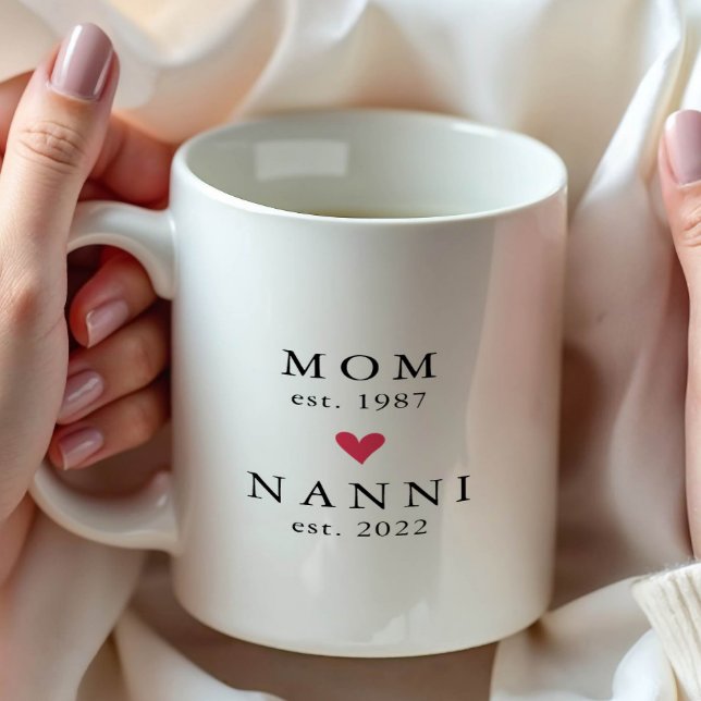 Modern Mamma | Nanni År Est. Kaffe Mugg (Skapare uppladdad)