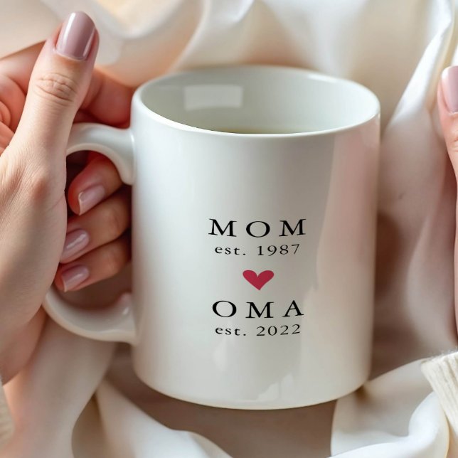 Modern Mamma | Oma År Est. Kaffemugge Kaffemugg (Skapare uppladdad)