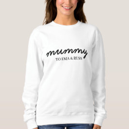 Modern Mamma Personliga Barn Namn Moder Kärlek T Shirt