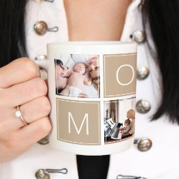 Modern Mamma Photo Collage Anpassningsbar Giant Co Jumbo Mugg