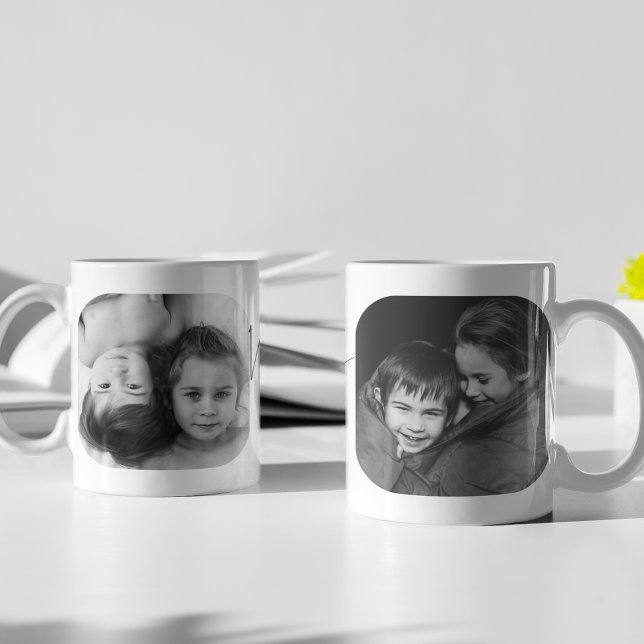 Modern Mamma Photo Collage Kaffemugg (Skapare uppladdad)