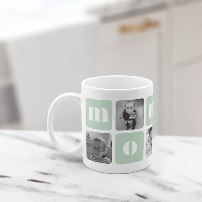 Modern Mamma Photo Collage Kaffemugg (Skapare uppladdad)
