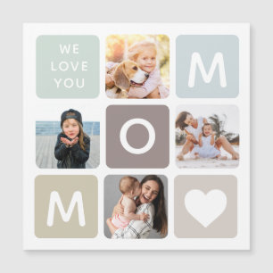 Modern MAMMA Photo Collage Mors dag Cute Family
