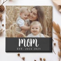 Modern Mamma-skapad fotogipsmagnet