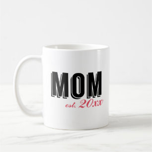 Modern mamma som är etablerad i år kaffemugg