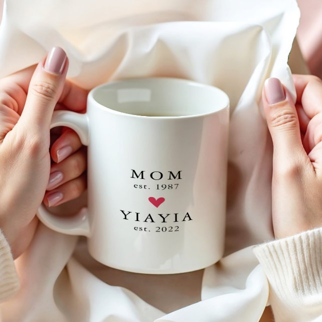 Modern Mamma | Yiayiaåret Est. Kaffe Mugg (Skapare uppladdad)
