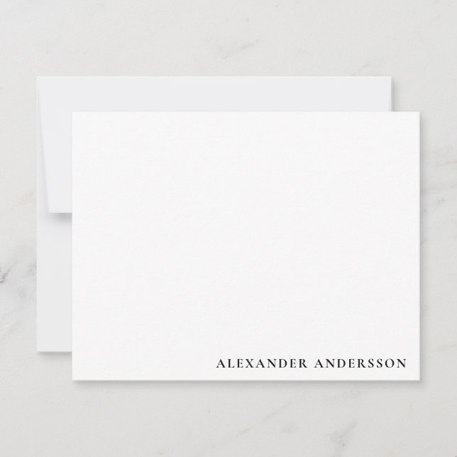 Modern Manar Minimalist Personlig Note Card Anteckningskort (Framsida)