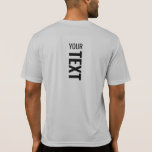 Modern manar Sport Back Side Print Template T Shirt<br><div class="desc">Lägg till din text här Modern Back Design Print Template Manar Sport-Tek Competitor Activewear Silver Grått T-Shirt.</div>