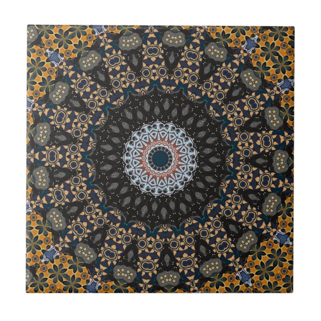 Modern Mandala Ceramic Tile Kakelplatta (Framsidan)
