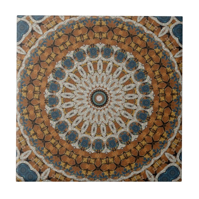 Modern Mandala Ceramic Tile Kakelplatta (Framsidan)